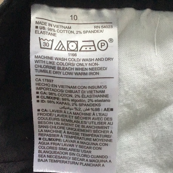 Old Navy Black Twill Shorts Sz 10 - Picture 6 of 6